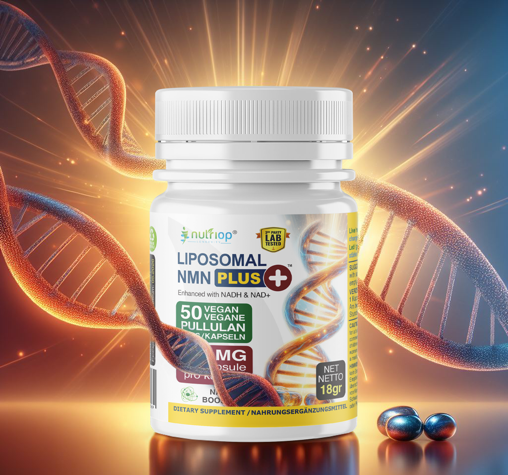 Nutriop Longevity® Max Strength LIPOSOMAL NMN PLUS +, Enhanced with NADH & NAD+ - 360mg High-Potency Capsules (50 Count) - 18g-3