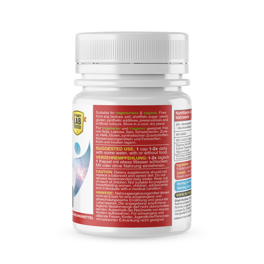 Bio-Enhanced Nutriop Longevity® Life with NADH, NMN and CQ10- Extra Strong - 45 caps-2