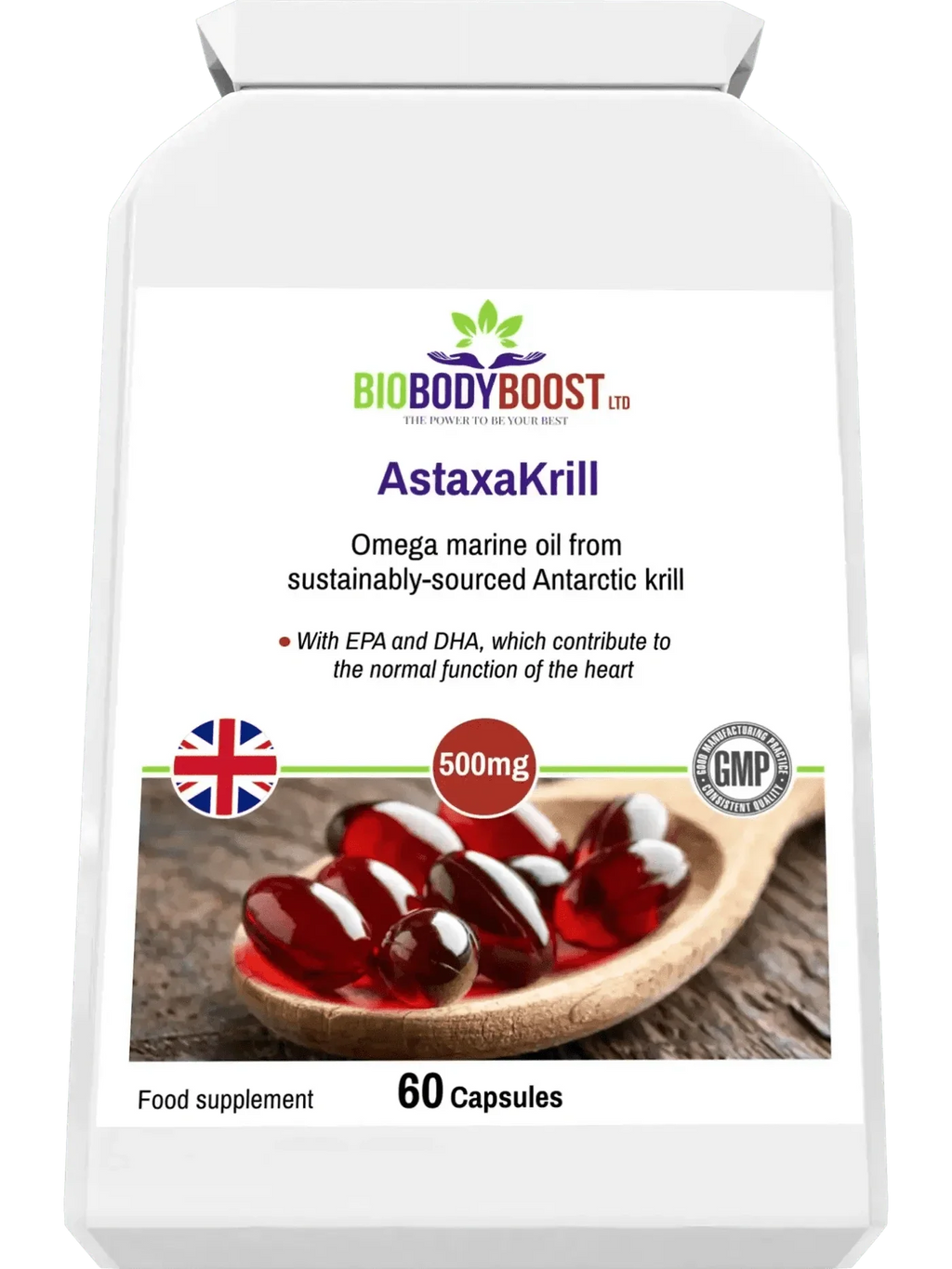AstaxaKrill Antarctic Krill Oil 500mg - 60 Capsules-4