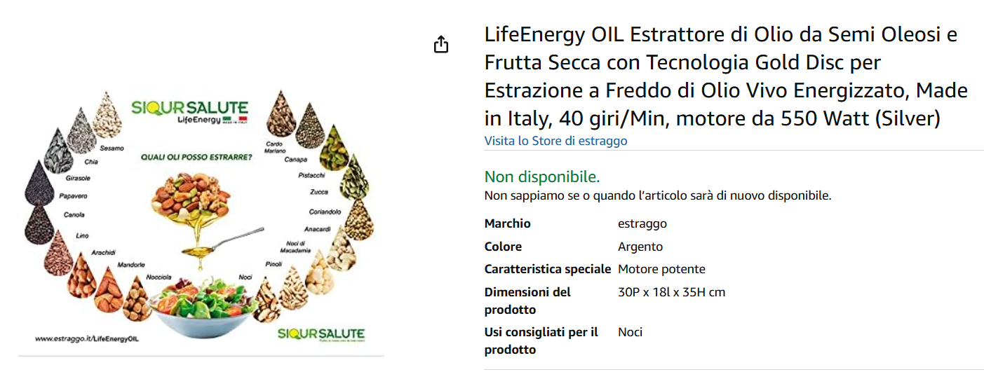 Frantoio LifeEnergy OIL